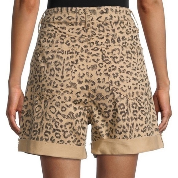 NEW Free People Printed Dogtown Cut Off Cheetah Shorts - Picture 5 of 5